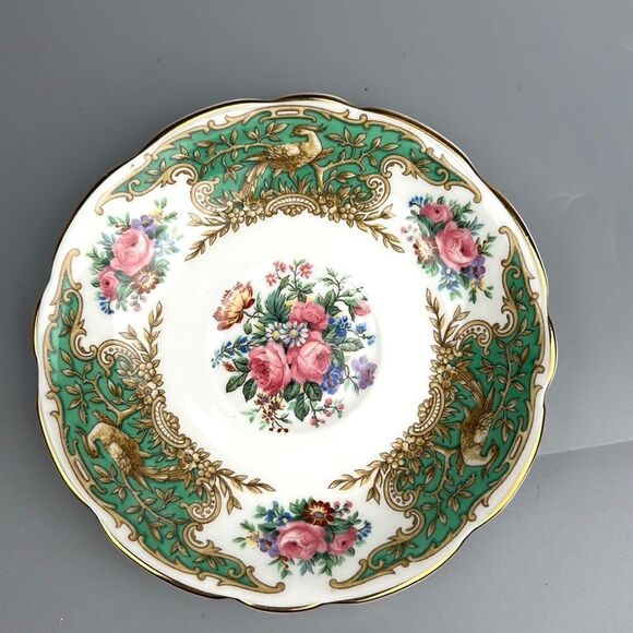 Vintage Coalport "MONTROSE Green" Tea Cup with Saucer Porcelain England - Picture 9 of 14